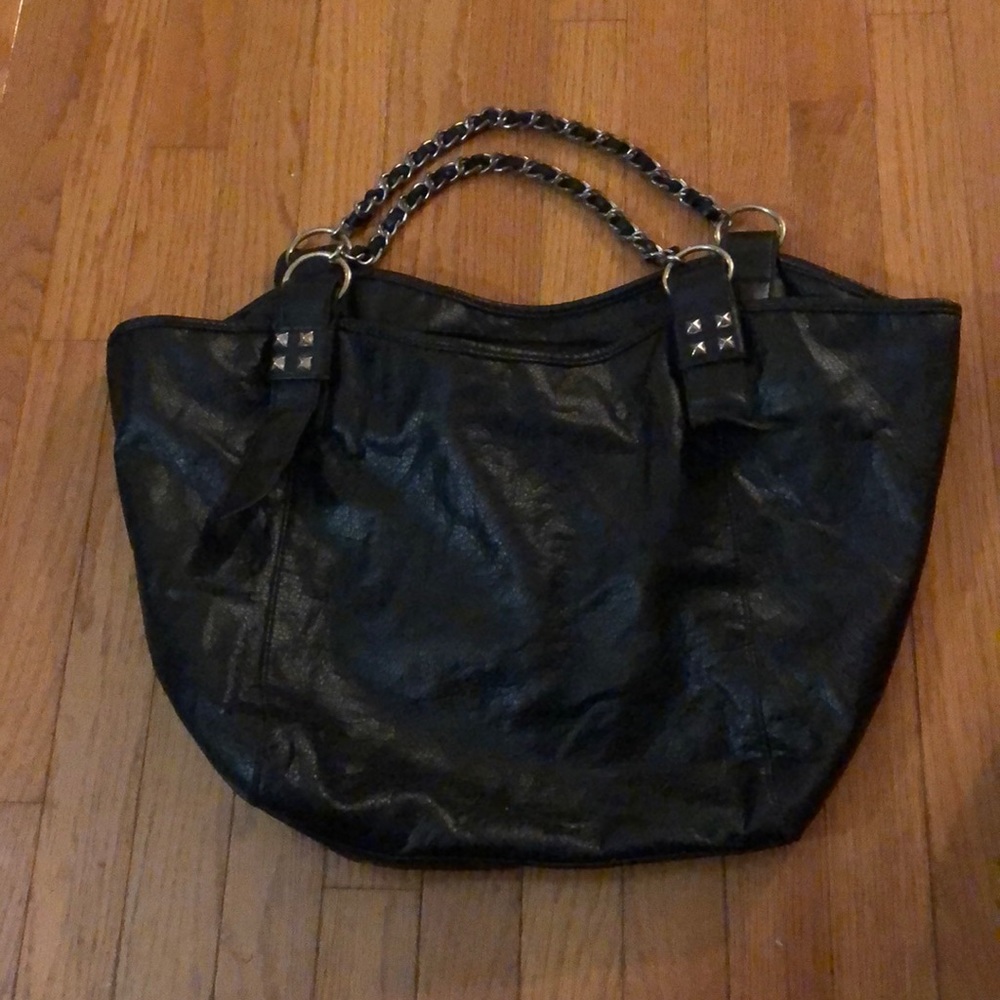 Large faux leather bag